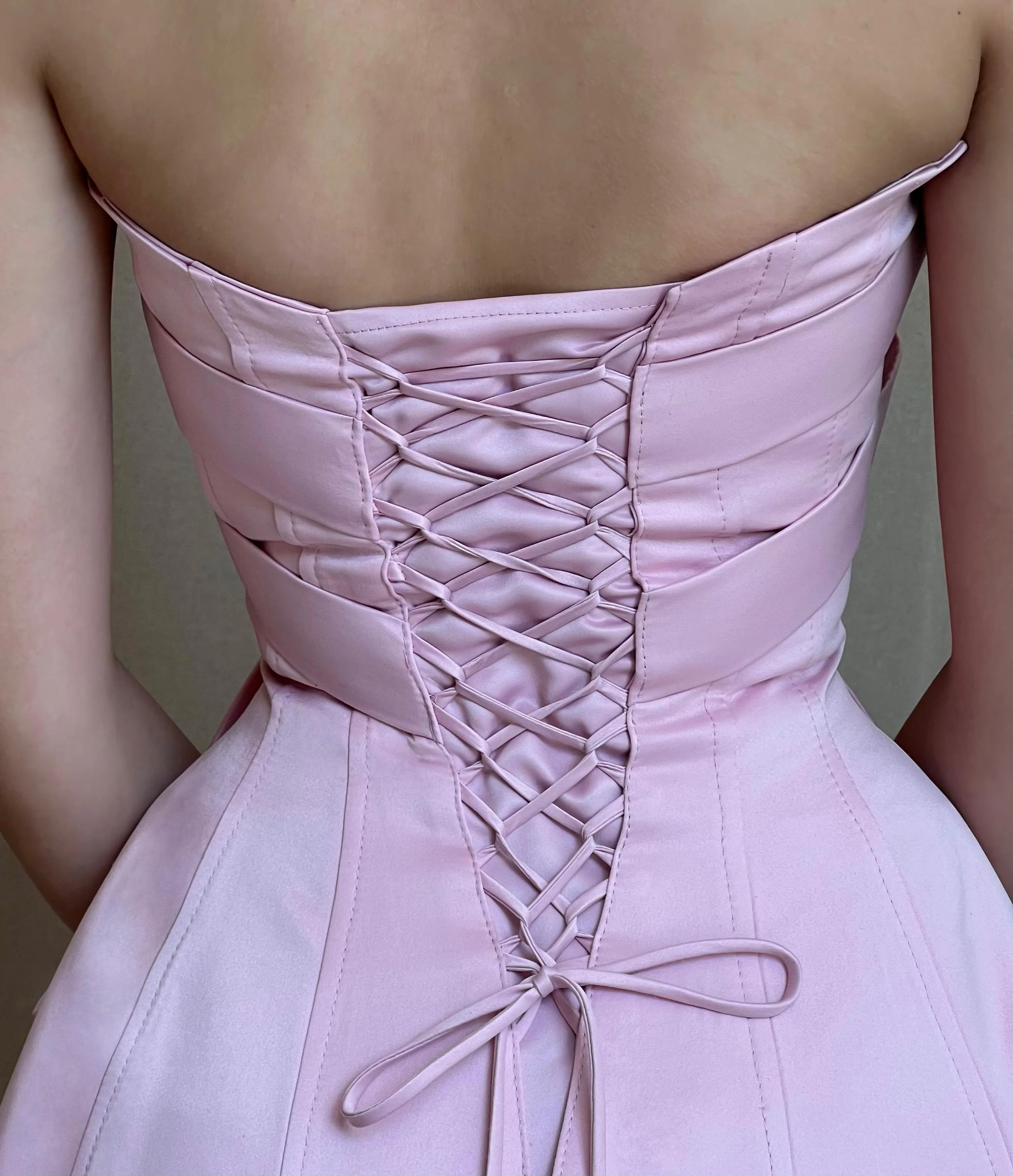 Pink Bow Mini Dress - Image 5