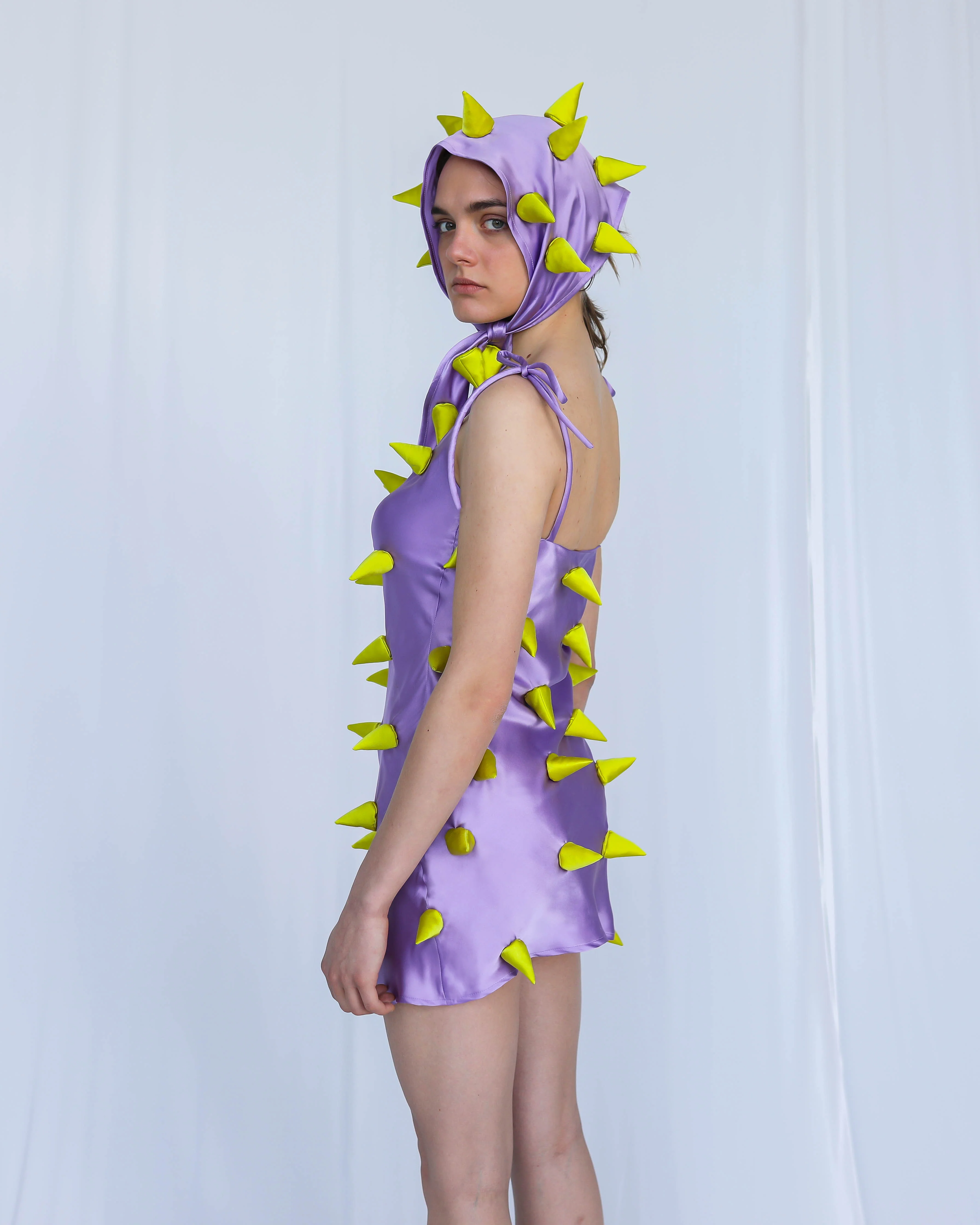 Purple Silk Thorn Dress - Image 3